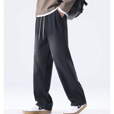 Quần Bò Ống Rộng Size Lớn Vải Mềm Co Giãn Nhẹ BS3371 Xanh