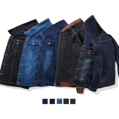 Áo Khoác Denim Nam Mập Kiểu Mỹ Vải Jean Dày Mềm Form Rộng BS3401 7081 Màu Đen