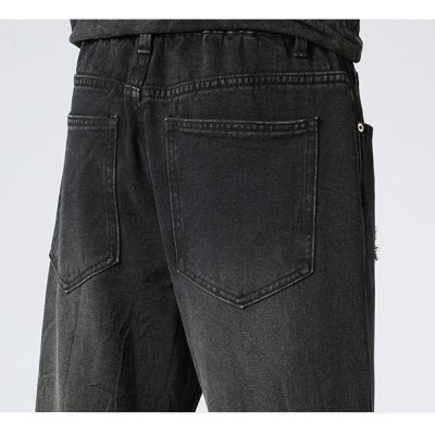 Quần Jean Nam Size Lớn Kiểu Mỹ ống Rộng Loe Nhẹ BS3373 Đen