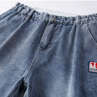 Quần Bò Nam Cỡ Lớn Ống Rộng Hiện Đại Vải Mềm Mịn Co Giãn Nhẹ BS3375 Xanh Nhạt