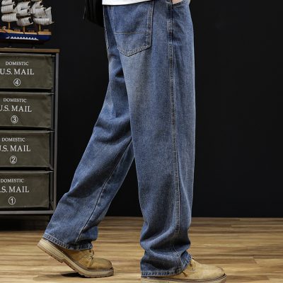 Quần Ống Rộng Cỡ Lớn Kiểu Hồng Kong Vải Mềm Thoáng Khí BS3372 Màu Đen