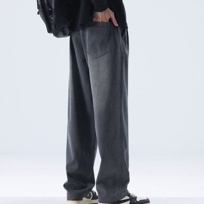 Quần Bò Ống Rộng Size Lớn Vải Mềm Co Giãn Nhẹ BS3371 Xanh