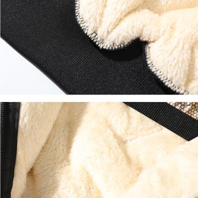 Áo Khoác Lót Lông Big Size Từ M-8XL Dày Dặn Ấm Áp BS3420 Cotton Lông Cừu Màu Đen 2219