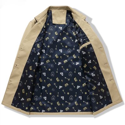 Áo Khoác Kaki Dáng Dài Sang Trọng Cá Tính BS3412 Màu Xanh Đậm 8805