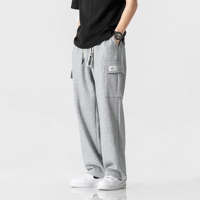 Quần Thun Túi Hộp Cở Lớn Kiểu Hàn Quốc Vải Dày Co Giãn BS3418 Màu Xám Nhạt