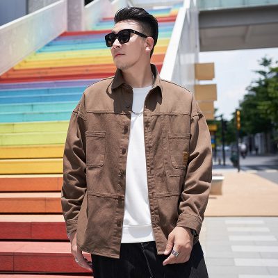 Áo Khoác Kaki Sớ Jeans Cở Lớn Vải Mềm Mại Dày Vừa BS3383 Màu Xanh Quân Đội