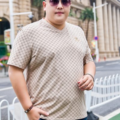 Áo Thun Cổ Tim Nam Mập Thun Cotton Mềm Mịn Co Giãn BS3397 Màu Đen