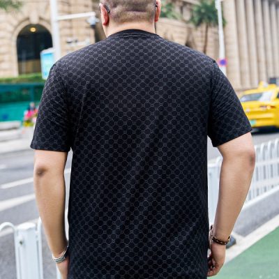 Áo Thun Cổ Tim Nam Mập Thun Cotton Mềm Mịn Co Giãn BS3397 Màu Đen