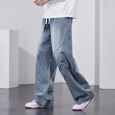 Quần Bò Cở Lớn Kiẻu Hồng Kông Dáng Rộng Thoải Mái BS3407 Màu Đen