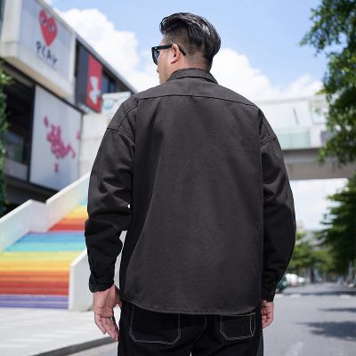 Áo Khoác Kaki Sớ Jeans Cở Lớn Vải Mềm Mại Dày Vừa BS3383 Màu Xanh Quân Đội