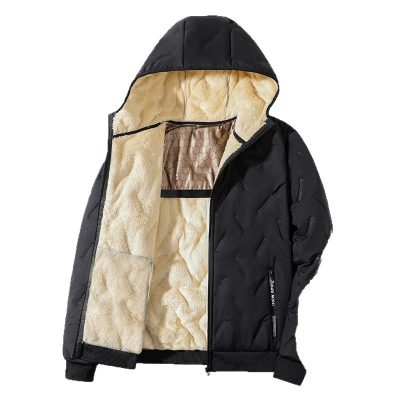 Áo Khoác Lót Lông Big Size Từ M-8XL Dày Dặn Ấm Áp BS3420 Cotton Lông Cừu Màu Đen 2219