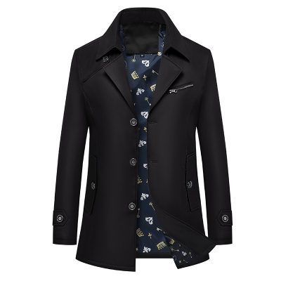 Áo Khoác Kaki Dáng Dài Sang Trọng Cá Tính BS3412 Màu Xanh Đậm 8805