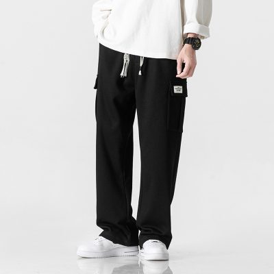 Quần Thun Túi Hộp Cở Lớn Kiểu Hàn Quốc Vải Dày Co Giãn BS3418 Màu Xám Nhạt