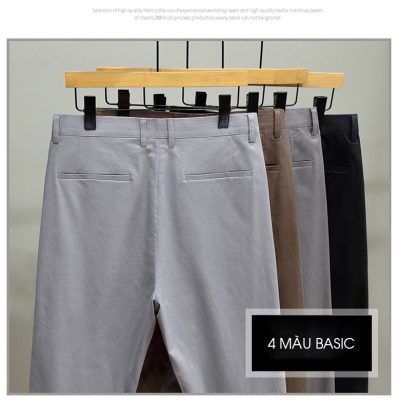 Quần Âu Big Size Nam Form Đứng Thời Trang Navy BS3370 Màu Nâu