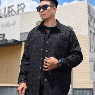 Áo Khoác Denim Big Size Cá Tính Vải Mềm Dày Vừa Giãn Nhẹ BS3380 Đen