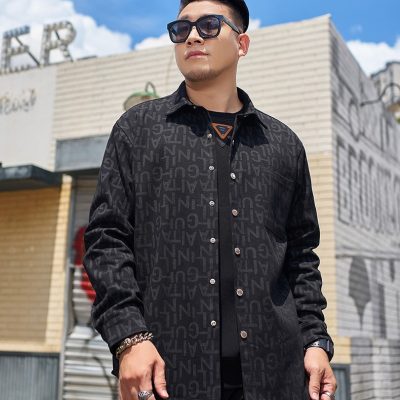 Áo Khoác Denim Big Size Cá Tính Vải Mềm Dày Vừa Giãn Nhẹ BS3380 Đen