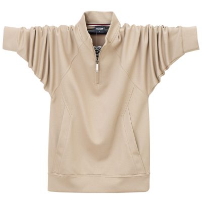 Áo Nỉ Nam Mập Lót Lông Ấm Áp Cổ Khóa Kéo BS3415 Màu Xám Đậm