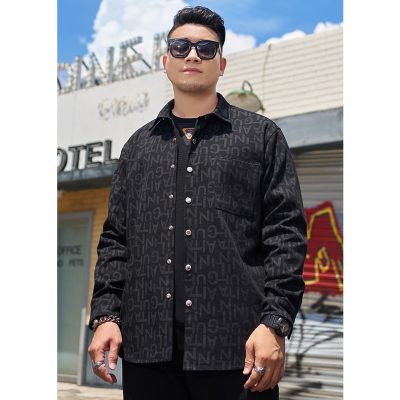 Áo Khoác Denim Big Size Cá Tính Vải Mềm Dày Vừa Giãn Nhẹ BS3380 Đen