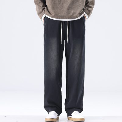 Quần Bò Ống Rộng Size Lớn Vải Mềm Co Giãn Nhẹ BS3371 Xanh