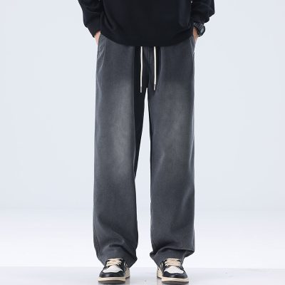 Quần Bò Ống Rộng Size Lớn Vải Mềm Co Giãn Nhẹ BS3371 Xanh