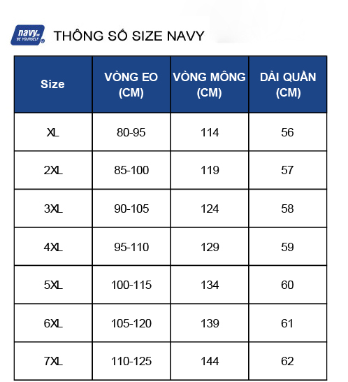 bảng size