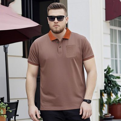 Áo Thun Nam Cổ Bẻ Tay Ngắn Cở Lớn Vải Thun Cotton Co Giãn Mát BS3416 Màu Cà Phê