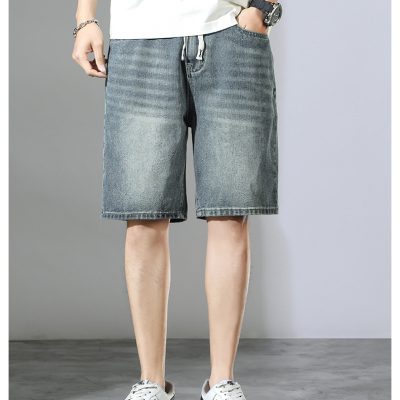 Quần Short Denim Cở Lớn Dáng Rộng Đủ Size Vải Mềm Co Giãn Nhẹ BS3377 Xanh Cổ Điển