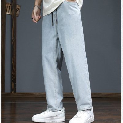 Quần Jean Ống Đứng Nam Form Rộng Co Giãn Navy BS3369  Xanh Dương Nhạt