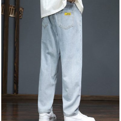 Quần Jean Ống Đứng Nam Form Rộng Co Giãn Navy BS3369  Xanh Dương Nhạt