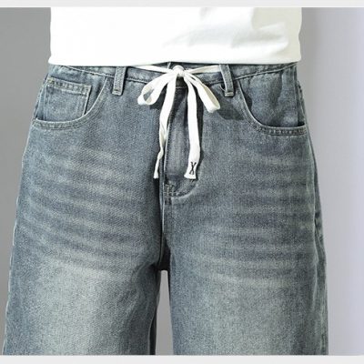Quần Short Denim Cở Lớn Dáng Rộng Đủ Size Vải Mềm Co Giãn Nhẹ BS3377 Xanh Cổ Điển