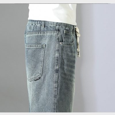 Quần Short Denim Cở Lớn Dáng Rộng Đủ Size Vải Mềm Co Giãn Nhẹ BS3377 Xanh Cổ Điển