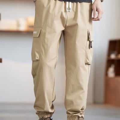 Quần Kaki Túi Hộp Đủ Size Từ 50Kg-150Kg Vải Mềm Co Giãn Ít BS3376 Màu Đen