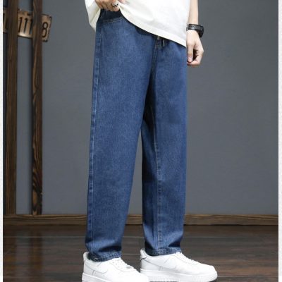 Quần Jean Ống Đứng Nam Form Rộng Co Giãn Navy BS3369  Xanh Dương Nhạt