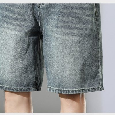 Quần Short Denim Cở Lớn Dáng Rộng Đủ Size Vải Mềm Co Giãn Nhẹ BS3377 Xanh Cổ Điển