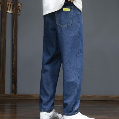 Quần Jean Ống Đứng Nam Form Rộng Co Giãn Navy BS3369  Xanh Dương Nhạt