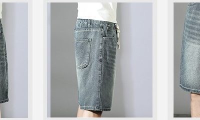 Quần Short Denim Cở Lớn Dáng Rộng Đủ Size Vải Mềm Co Giãn Nhẹ BS3377 Xanh Cổ Điển