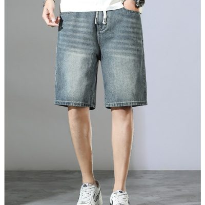 Quần Short Denim Cở Lớn Dáng Rộng Đủ Size Vải Mềm Co Giãn Nhẹ BS3377 Xanh Cổ Điển