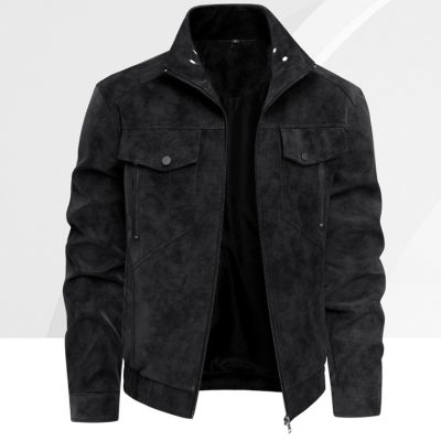 Áo Khoác Da Nam Công Sở Big Size Cao Cấp Trẻ Trung BS3422 Kaki Có Lót Lông