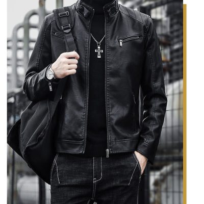 Áo Khoác Nam Da Cừu Thật 100% Phong Cách Năng Động Lịch Lãm BS3421 Đen Có Lót Lông