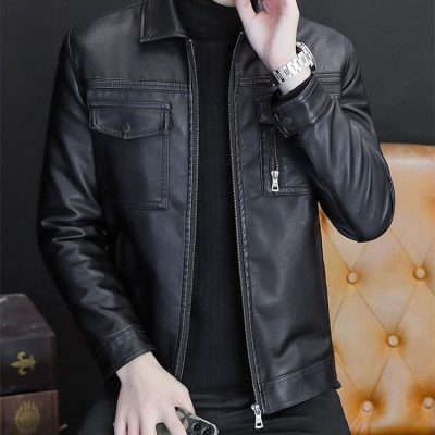 Áo Khoác Da Cừu Nam Cao Cấp – Da Thật 100% Mềm Mịn & Sang Trọng BS3428AKD62 Đen Có Lót Lông