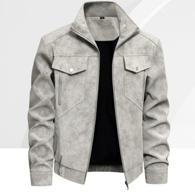 Áo Khoác Da Nam Công Sở Big Size Cao Cấp Trẻ Trung BS3422 Kaki Có Lót Lông