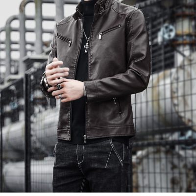 Áo Khoác Nam Da Cừu Thật 100% Phong Cách Năng Động Lịch Lãm BS3421 Đen Có Lót Lông