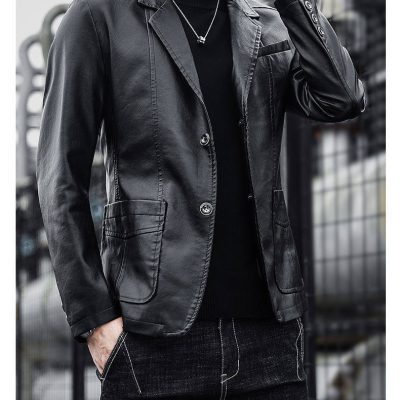 Áo Da Nam Đẹp – 100% Da Cừu Thật Cao Cấp & Sang Trọng BS3426AKD60 Đen