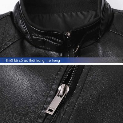 Áo Da Nam Cao Cấp – 100% Da Thật, Phong Cách Năng Động 2026 BS3425AKD59 Đen Có Lót Lông