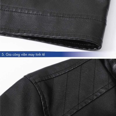 Áo Da Nam Cao Cấp – 100% Da Thật, Phong Cách Năng Động 2026 BS3425AKD59 Đen Có Lót Lông